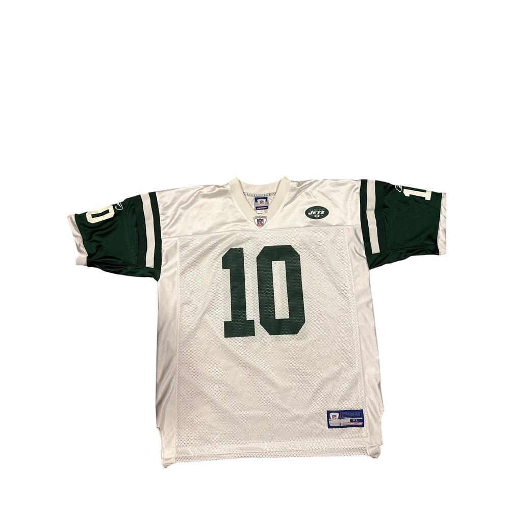 Reebok White and Green #10 Men's Football Jersey